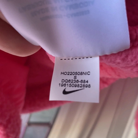 Nike Therma-Fit Pullover Fleece Hoodie Jacket Pink size Small Nike - Picture 10 of 11
